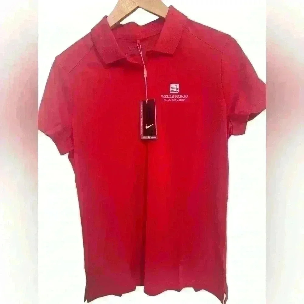 Nike Golf Women’s Tour Performance Red Golf Polo. New with Tags. Size Medium - Picture 2 of 9